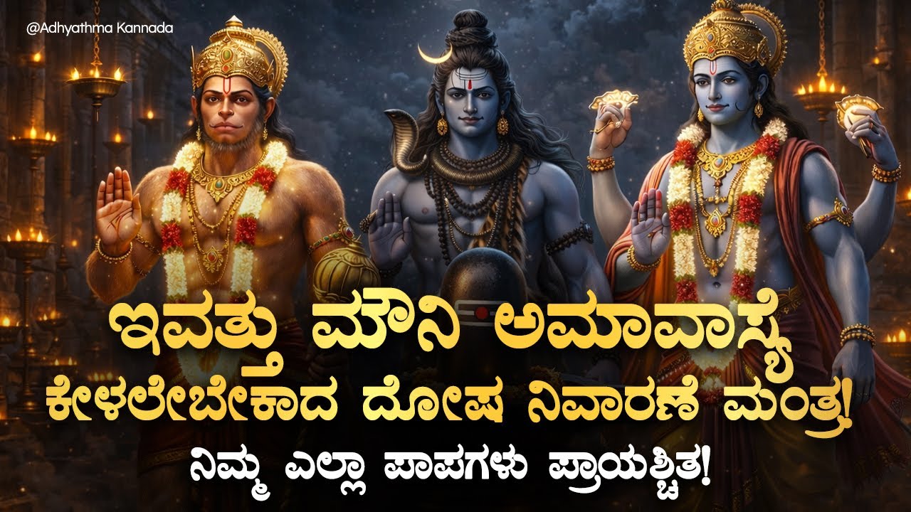 🌓ಇವತ್ತು ಮೌನಿ ಅವಮಾಸ್ಯೆಯ ದಿನ ಕೇಳಲೇಬೇಕಾದ ದೋಷ ನಿವಾರಣೆ ಮಂತ್ರ Mouni Amavasya 2026 Mantra, Kannada Devotion
