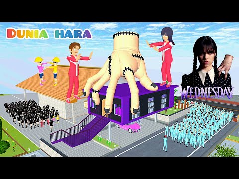 Rumah Yuta Jadi Markas Wednesday 😱 |  Wednesday VS Yakuza Gara2 Piranha | Sakura School Simulator