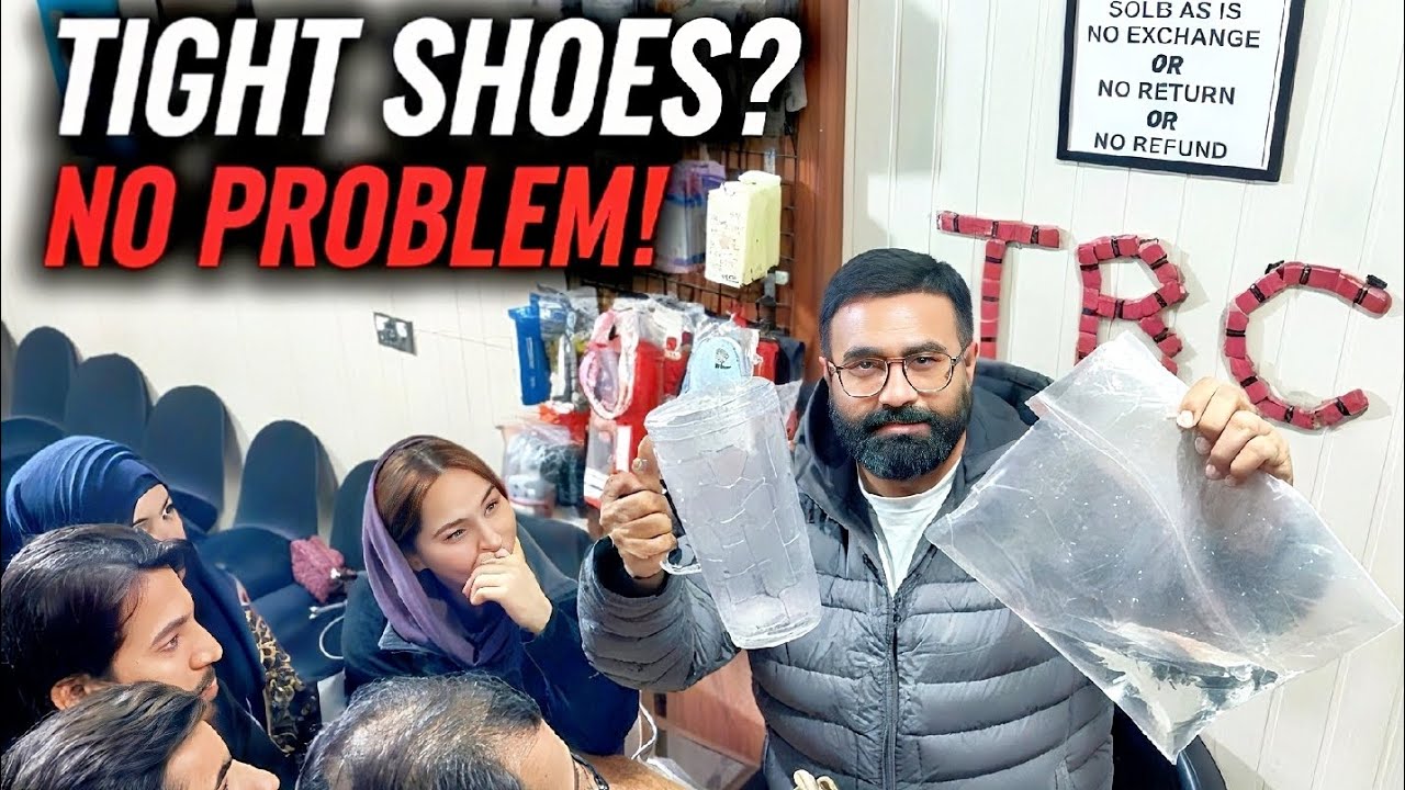 Tight Shoes? No Problem! 👢 How to Stretch Shoes at Home with ICE! (Urdu/Hindi)