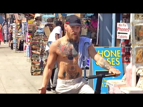 UFC Champ Conor McGregor Flaunts His Hot Shirtless Bod Riding A Segway