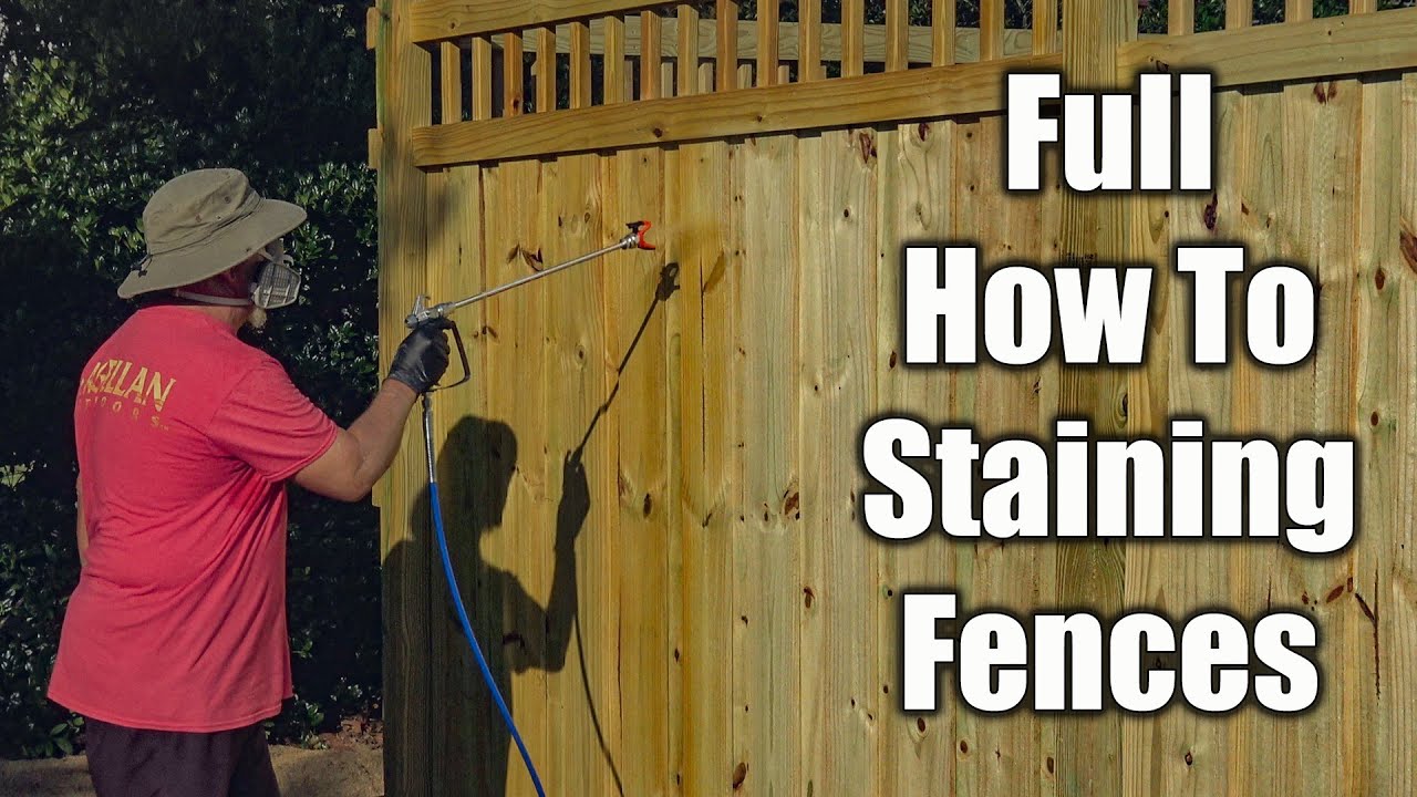 How to Stain Wood Fences - YouTube