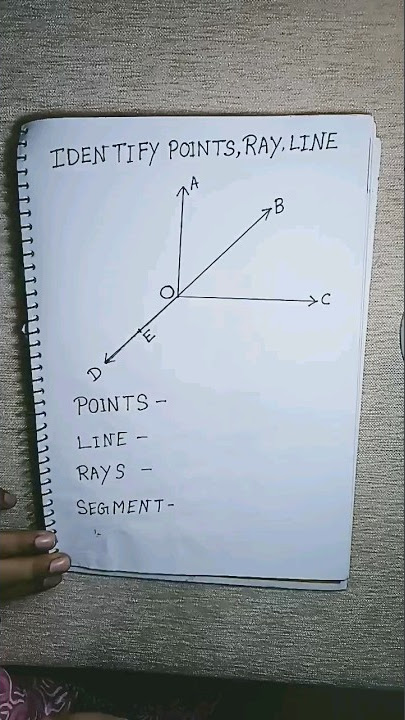 Identify point rays lines segments 👈#shorts #maths #education #youtubeshorts