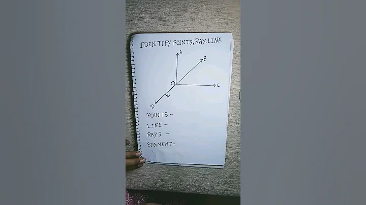 Identify point rays lines segments 👈#shorts #maths #education #youtubeshorts