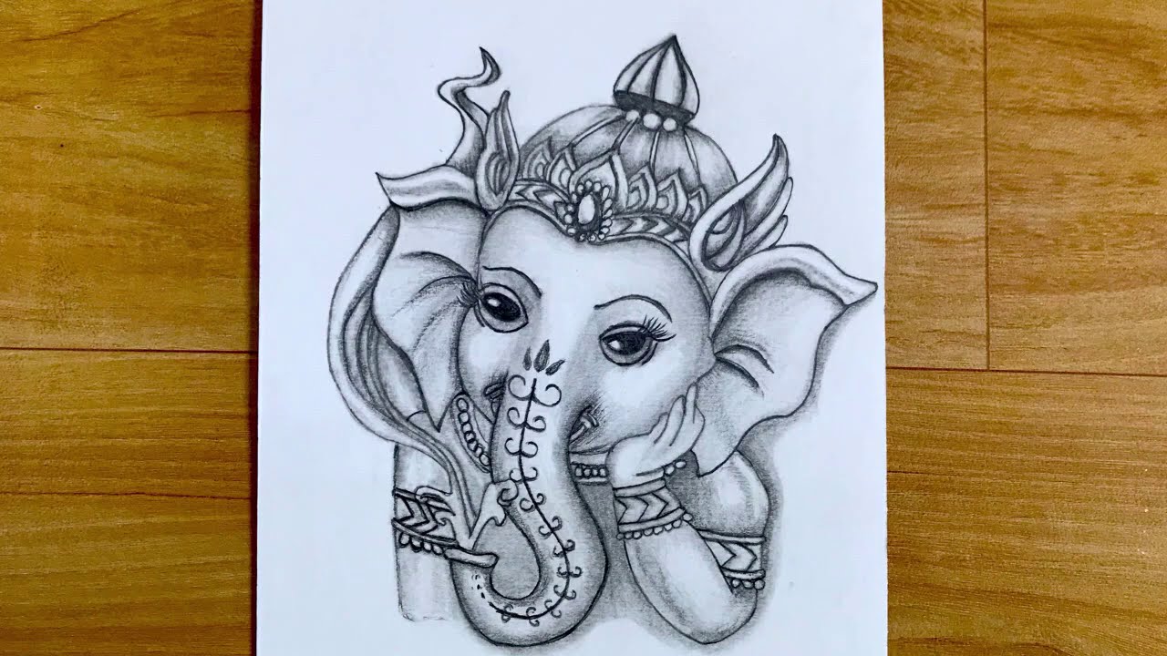 How to draw lord ganesha Pencil sketch Art Video YouTube