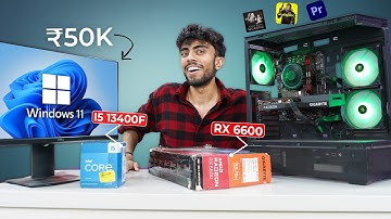50,000-/RS INTEL PC Build ⚡Best For Gaming & Editing 🤩 Live Test 🪛