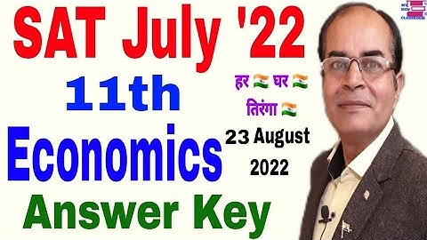 sat1 Economics class 11 answer key July 2022 by vijay kumar