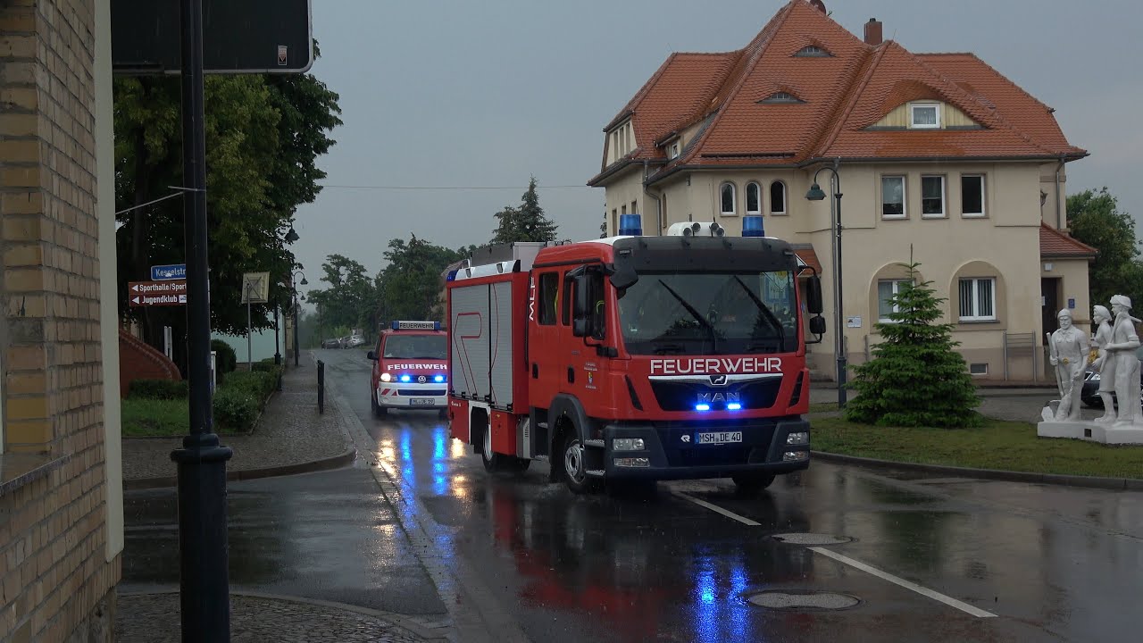 [Schlammlawine nach Unwetter] Einsatz für die Feuerwehren der Gemeinde Seegebiet Mansfelder Land
