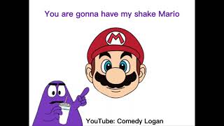 Grimace Gives Mario The Shake Animated