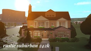 Bloxburg Rustic Suburban Family Home Exterior 242k
