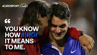 Nadal comforts Federer in tears after winning 2009 Australian Open | AO Classic | Eurosport Tennis