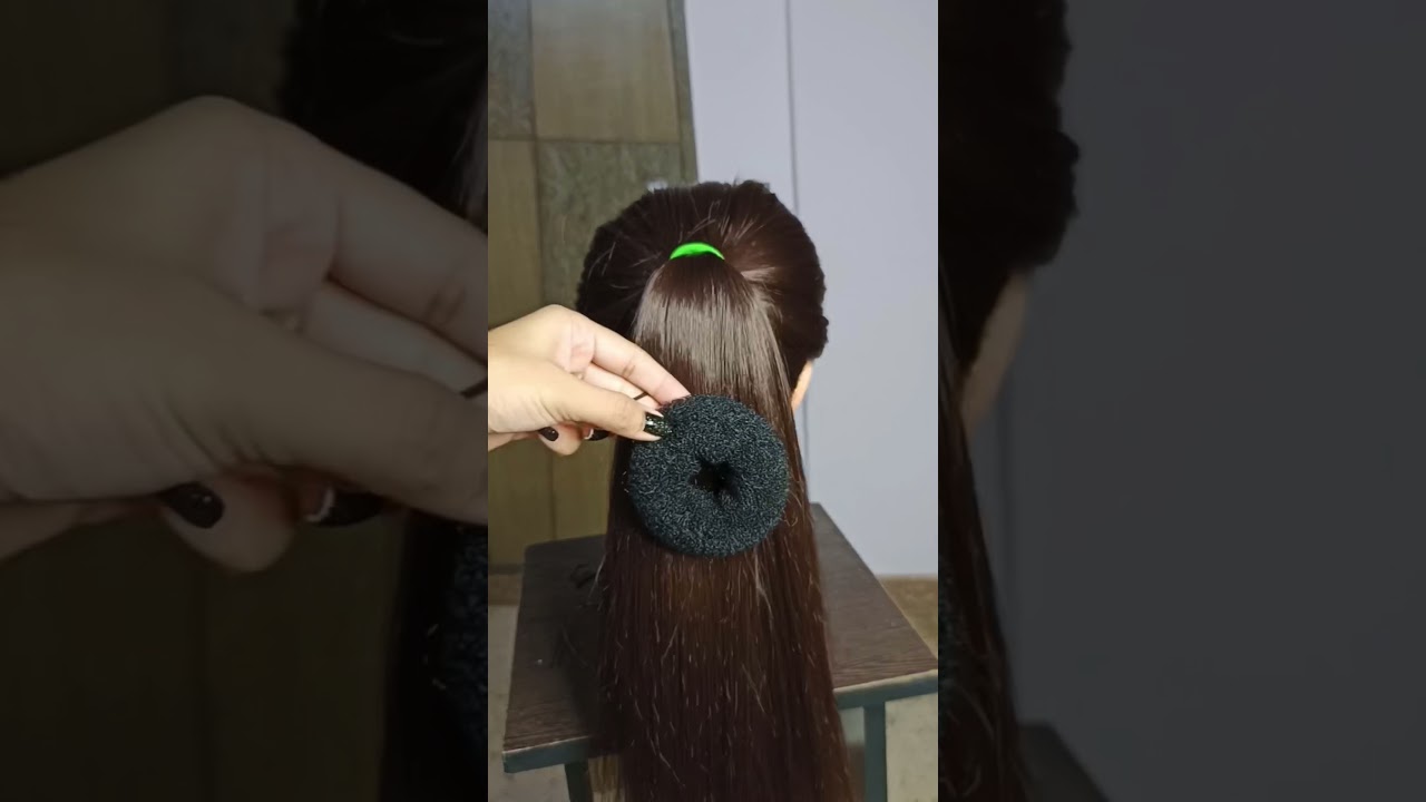 How to use a hair donut for a bigger donut bun? 