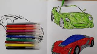How To Color Hot Wheels Racing Car Easy Coloring Without Skills