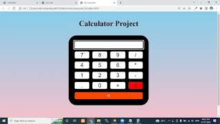 Calculator Project Using HTML, CSS, JS Part- 2