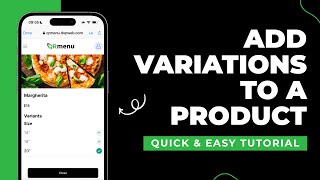 How to Add Variations to a Product on QRMenu | Quick Tutorial
