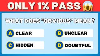 Only 1% Can Score 30/30 😱 | Test Your English Vocabulary (Intermediate Quiz)