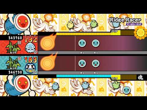 【太鼓の達人 特盛り！】Ridge Racer（ふつう・2人用譜面）【オート動画】
