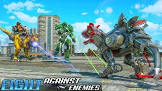 Raptor Robot Transform Game : War Robot Part #2 | Dinosaurus Raptor Berubah Jadi Robot Perang screenshot 2