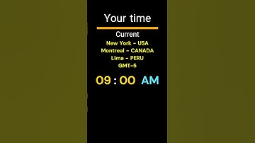 GMT-5｜09:00 AM｜NEW YORK, MONTREAL, LIMA