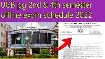 university of gour banga pg exam online form fill up | UGB 2nd&4th sem offline exam schedule 2022