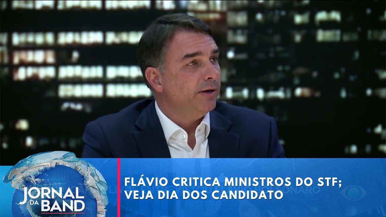 Flávio Bolsonaro critica ministros do STF; veja dia dos candidato | Jornal da Band