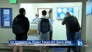 1st Commercial Flight Takes Off Since 2004 at Purdue Airport