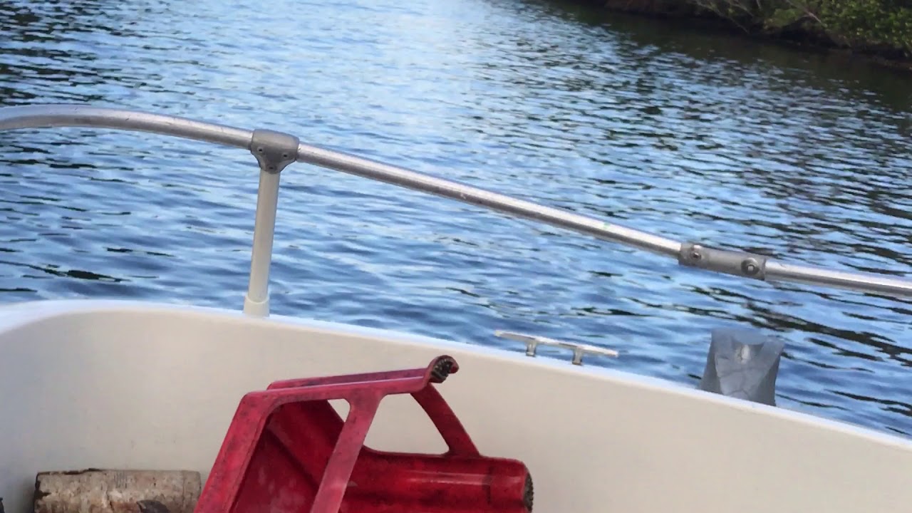 Dania cut off canal abandoned boat collecting trash from river YouTube