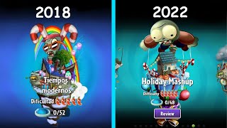 Holiday Mashup 2018 Vs 2022 - Plants Vs Zombies 2