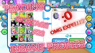 INSANE TRADES & PROFITS Trading Montage #23 (pet simulator X Roblox)