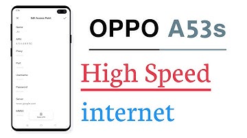 OPPO A53s High Speed internet Setting 100%