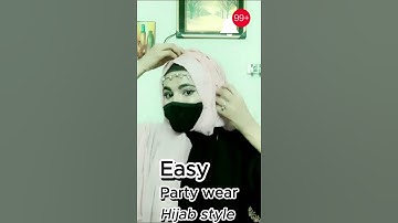 Eid🌛 and Party wear hijab tutorial #hijab#hijabtutorial #foryou #ytshortsvideo #2023 #viral #shorts