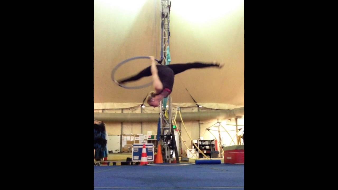 Aerial Hoop (Lyra) Practice backstage Haley Viloria - YouTube