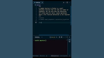 What is lambda function in Python?  ⚡️ #shorts