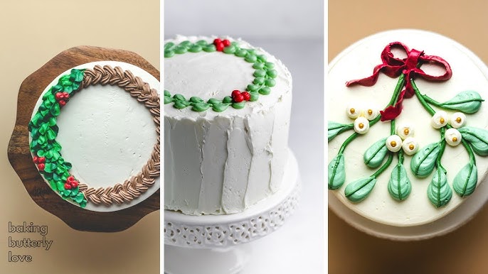 Buttercream Christmas Tree Cake - Baking Butterly Love