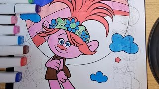 Trolls Coloring Pages - How to Draw and Color Poppy, Branch, and Biggie