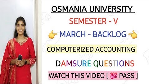 COMPUTERIZED ACCOUNTING || IMPORTANT  QUESTIONS || SEM 5 || OSMANIA UNIVERSITY || ‎@shivanipallela 