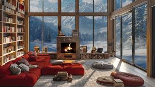 Snowy Forest Retreat for Sleeping - Cozy Ambience and Fireplace Stress Relief for Improve Sleep