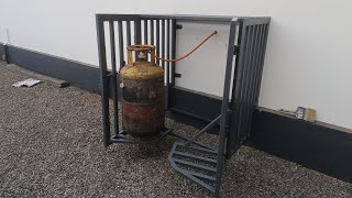 Modern Gas Cylinder cage outdoor |india|kerala#roofwork #welding #gascylindercage#focusoncreations