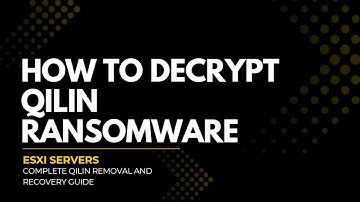 How to Decrypt Qilin Ransomware on ESXi Servers | Complete Qilin Removal and Recovery Guide #qilin
