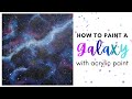How to Paint a Galaxy with Acrylic for Beginners | Easy Acrylic Painting Tutorial