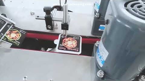 Automatic Thai food box tray two sides top bottom labeling machine label applicator line