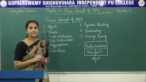 COMPUTER SCIENCE | II PUC | CH 06 | BASIC CONCEPTS OF OOPS - CHARACTERISTICS OF OOPS | S01