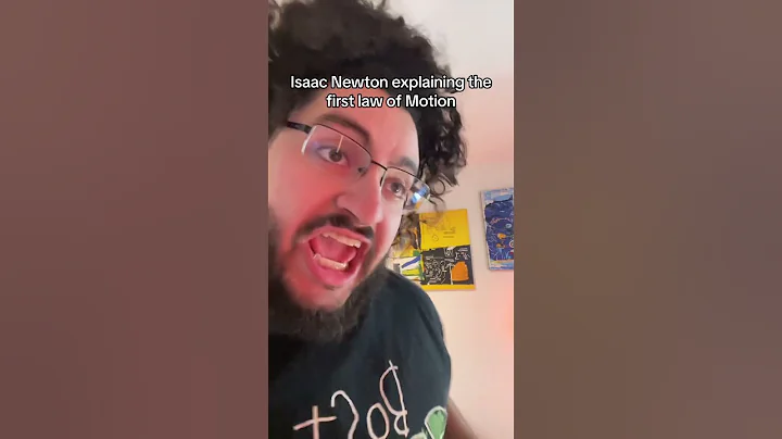 Isaac Newton explaining the first law of Motion