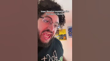 Isaac Newton explaining the first law of Motion