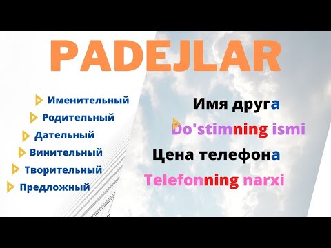 ПАДЕЖЛАР.  РОДИТЕЛЬНЫЙ ПАДЕЖ-  NING qo&rsquo;shimchasi