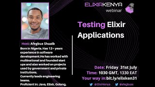 Testing Elixir Applications with Afegbua Shuaib (July 2020)