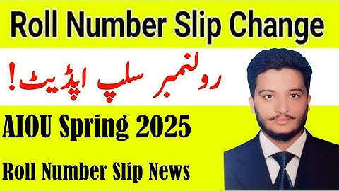AIOU Roll Number Slip Change in Student Portal 2025/Cancel paper roll Number Slip Update..