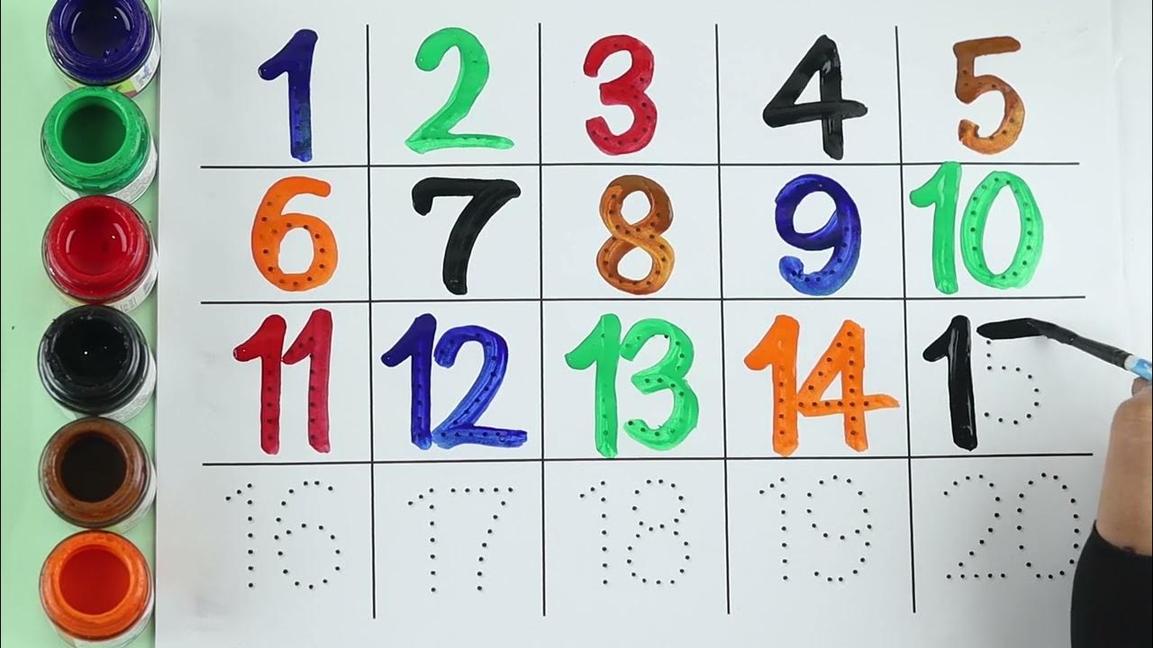 123 Numbers 1234 Number Names 1 To 20 Numbers Song 12345 learning