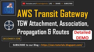 AWS Transit Gateway DEMO - TGW Attachment, Association, Propagation & Routes