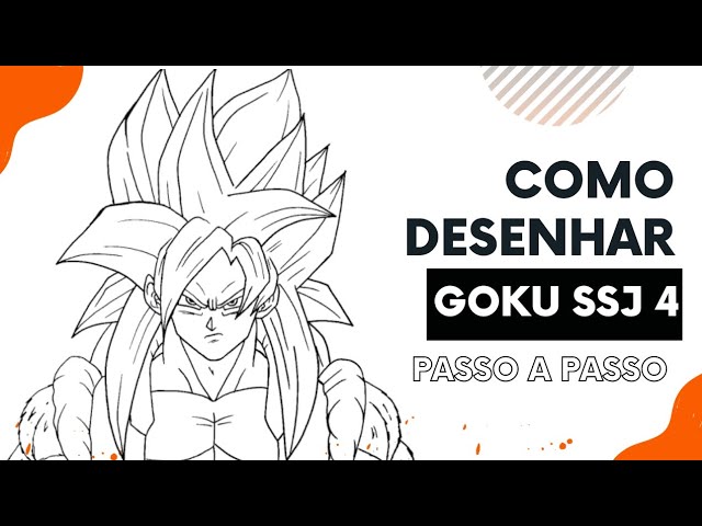 Como Desenhar Passo a Passo o Goku SSJ 4 