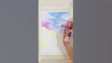Wet on Wet Clouds🌈 #wetonwettechnique #shortsvideo #shorts #artvideo #artshorts #oilpainting